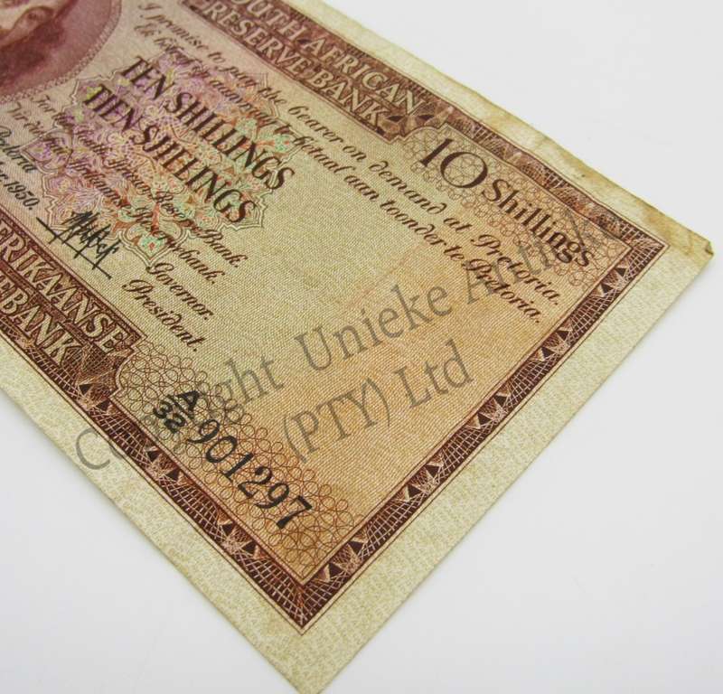 MH de Kock Ten Shillings 1950 E/A A32 aVF