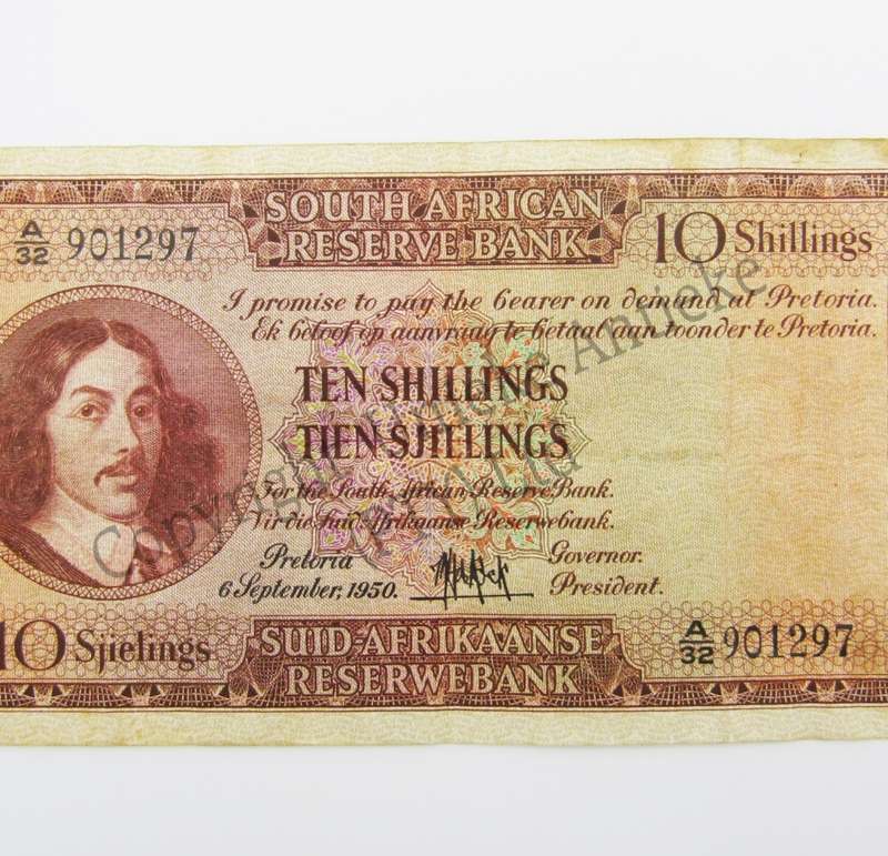 MH de Kock Ten Shillings 1950 E/A A32 aVF