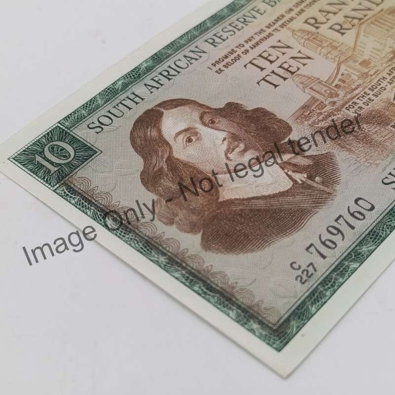 TW de Jongh First Issue R10 banknote uncirculated but some creases