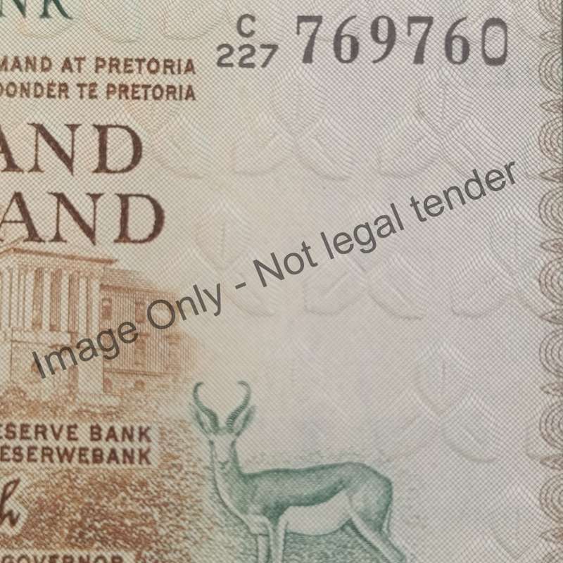TW de Jongh First Issue R10 banknote uncirculated but some creases