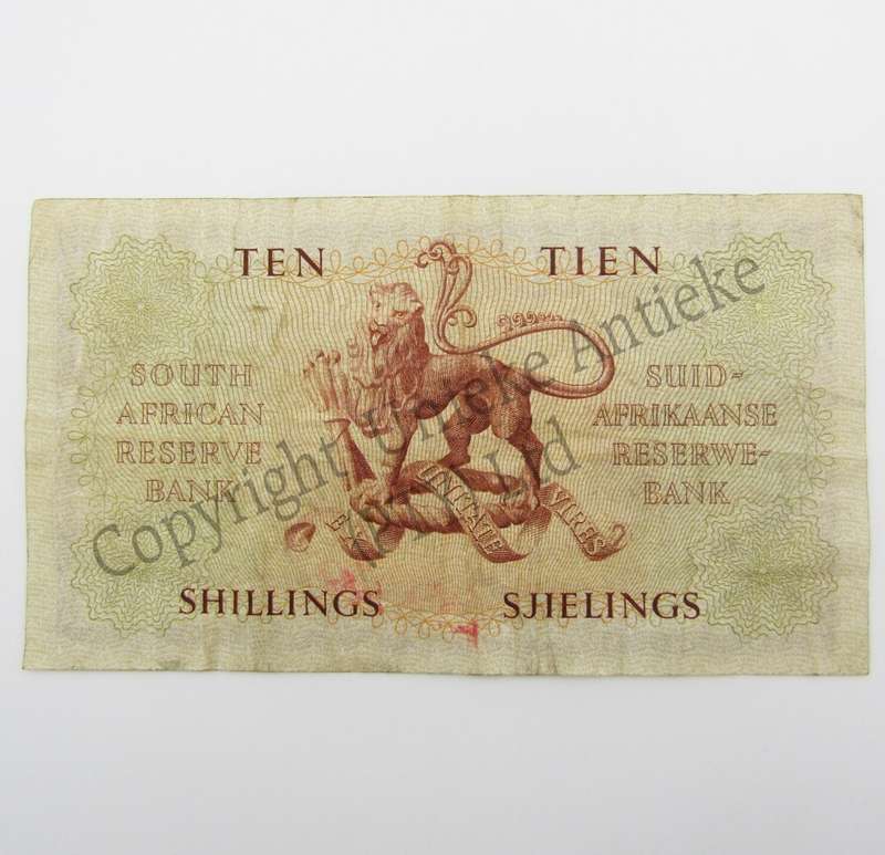 MH de Kock Ten Shillings 1950 E/A A32 VF