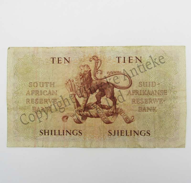 MH de Kock Ten Shillings 1950 E/A A32 VF