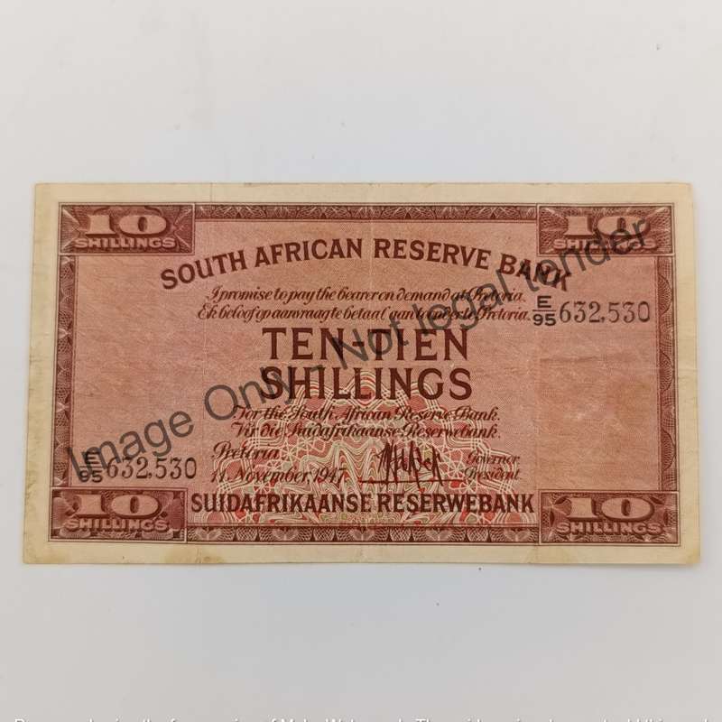 MH de Kock Ten Shillings 1947 banknote VF+
