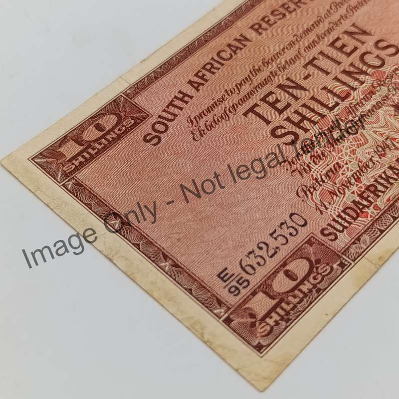 MH de Kock Ten Shillings 1947 banknote VF+
