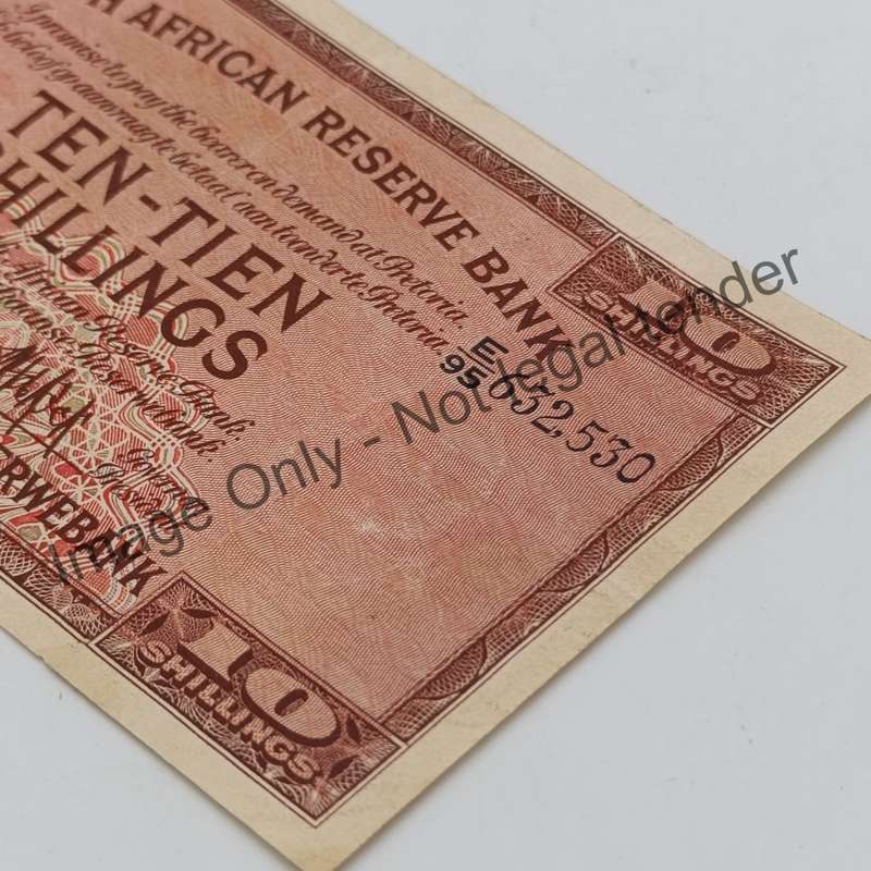 MH de Kock Ten Shillings 1947 banknote VF+