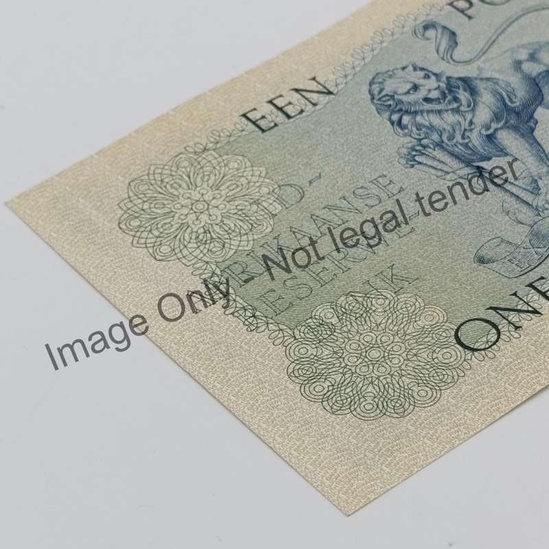 MH de Kock one Pound 18-1-57 B276 A/E UNC with slight dents