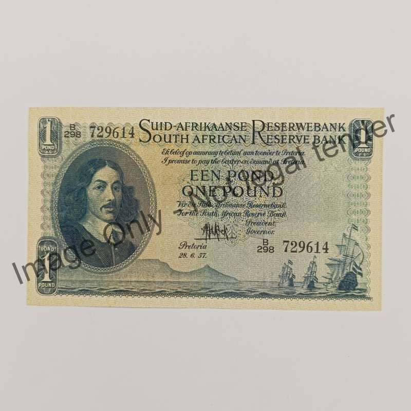 MH de Kock one pound 28-6-57 - E/A - B298 - AU
