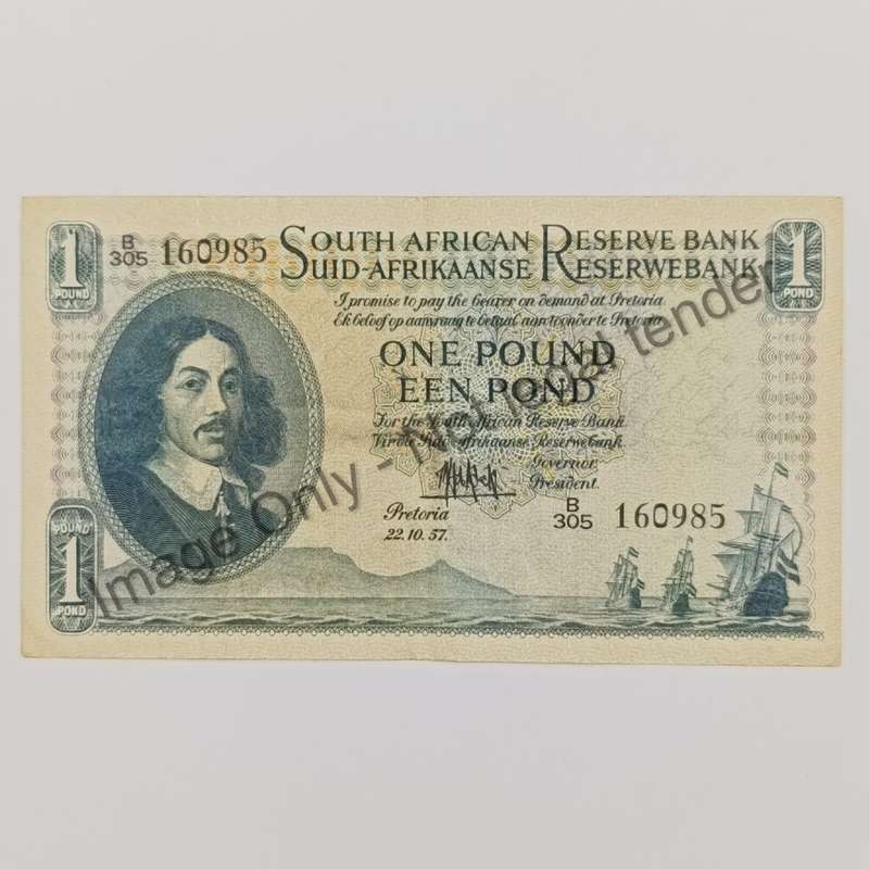 MH de Kock one pound 22-10-57 - E/A - B305 - EF