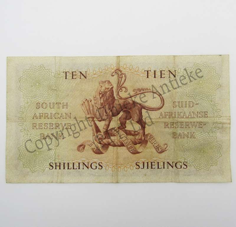 MH de Kock Ten Shillings 1950 - E/A - A32 - VF