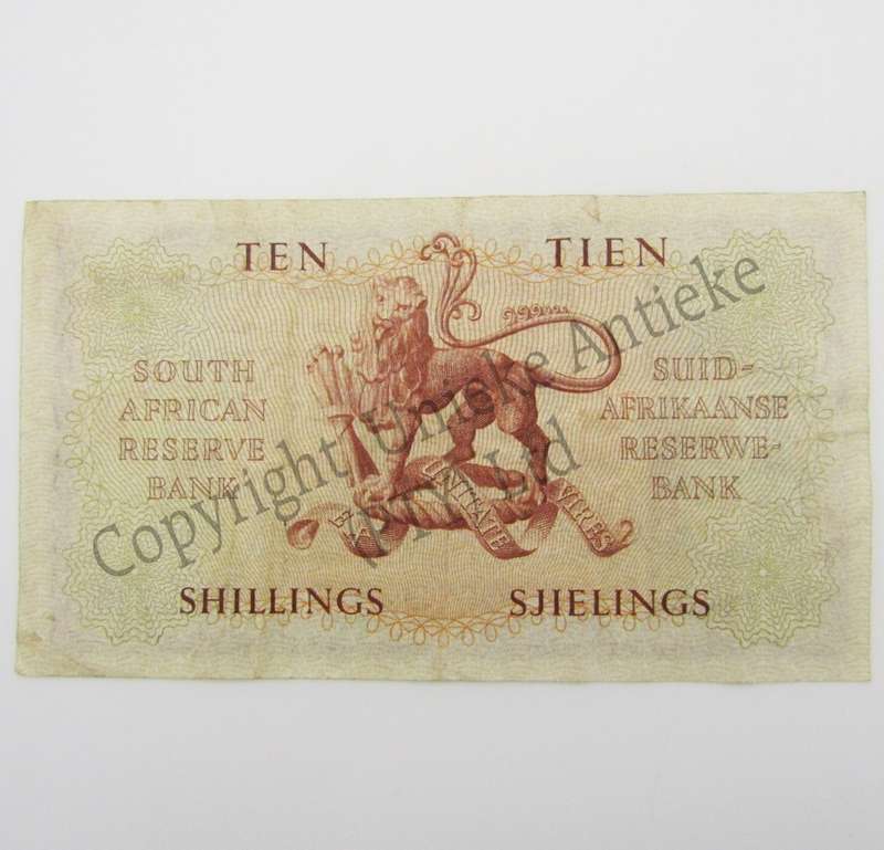MH de Kock Ten Shillings 1950 - A/E - A31 - VF