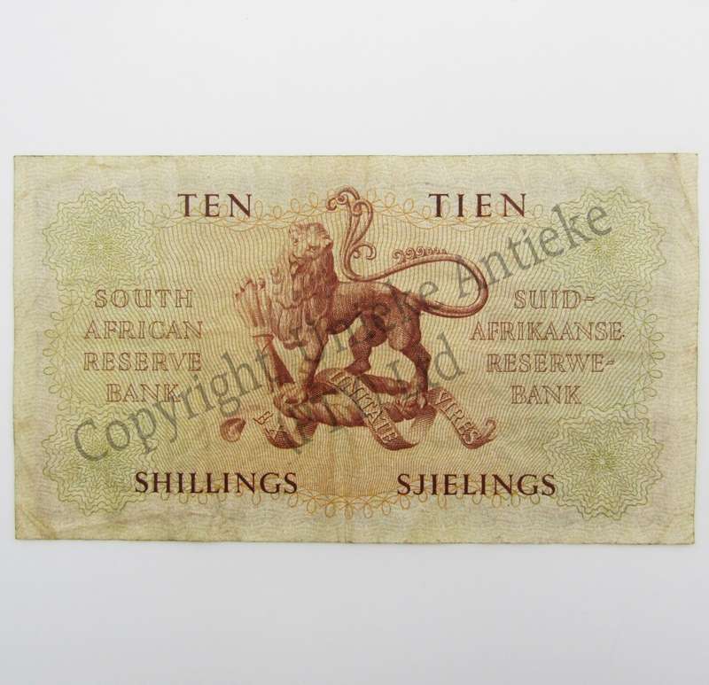 MH de Kock Ten Shillings 1950 - E/A - A32 - VF