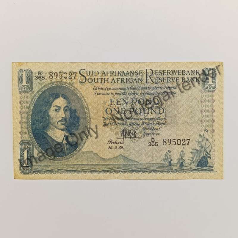 MH de Kock one pound 26-3-59 - A/E - B365 - EF+