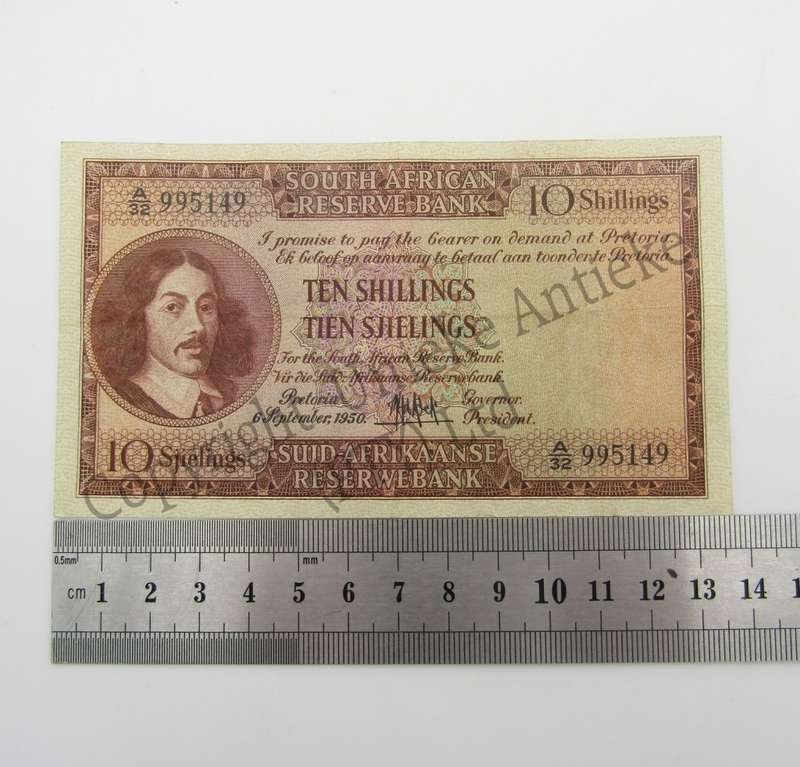 MH de Kock Ten Shilling 1950 - E/A - A32 - EF+