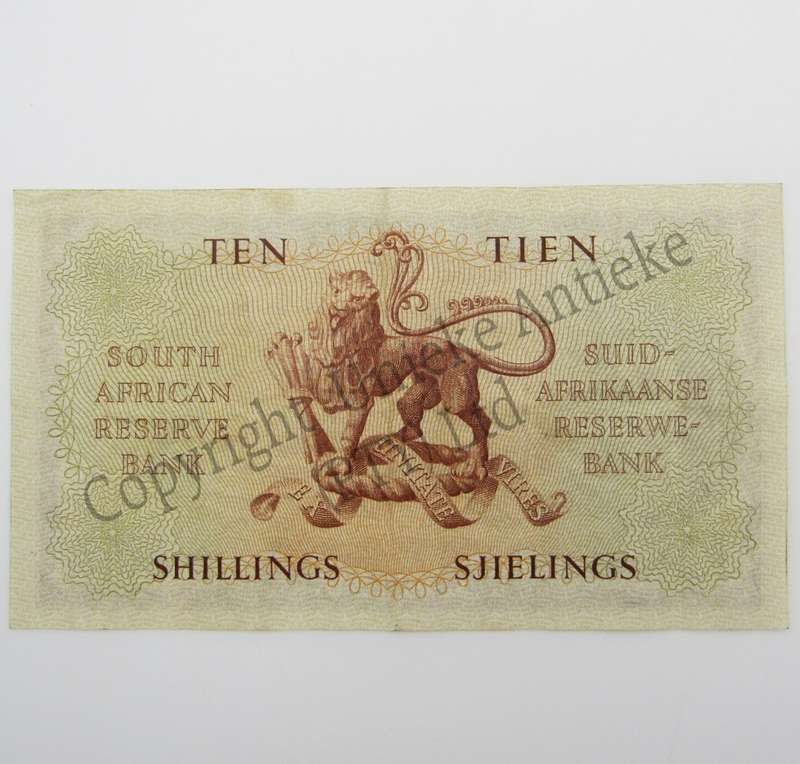 MH de Kock Ten Shillings 1950 - E/A - A32 - EF+