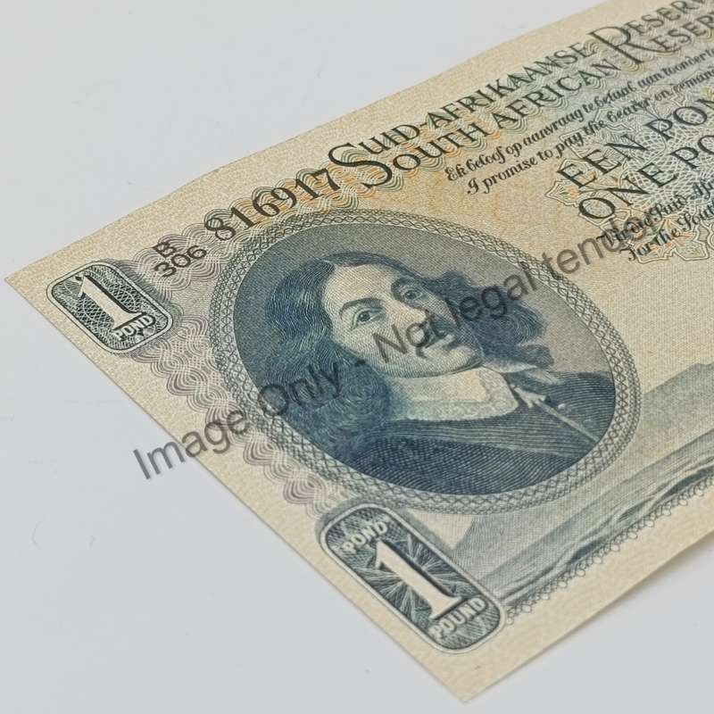 MH de Kock one pound 29-10-57 - A/E - B306 - UNC - slight denting