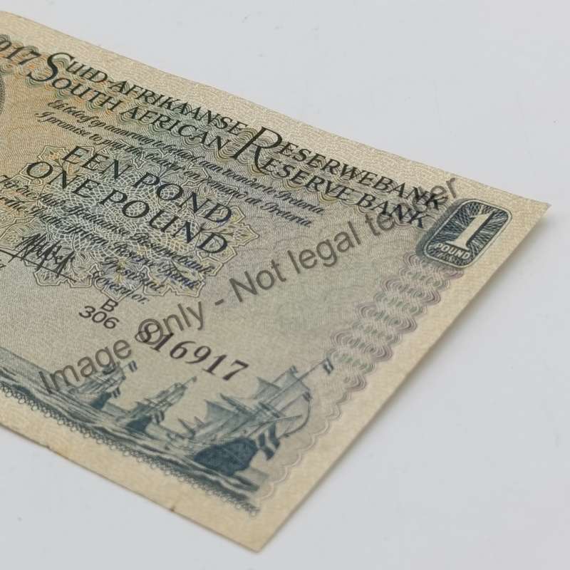 MH de Kock one pound 29-10-57 - A/E - B306 - UNC - slight denting