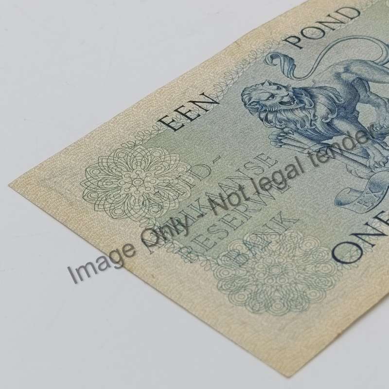 MH de Kock one pound 29-10-57 - A/E - B306 - UNC - slight denting