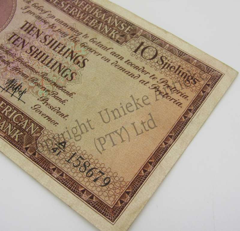 MH de Kock Ten Shillings 1951 - A/E - A41 - EF+