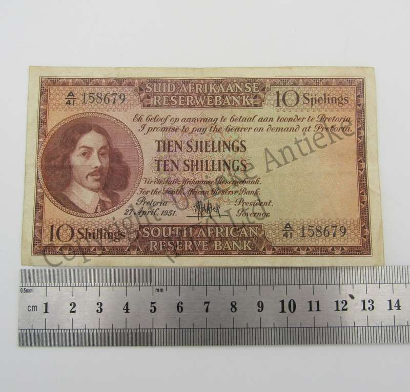 MH de Kock Ten Shillings 1951 - A/E - A41 - EF+