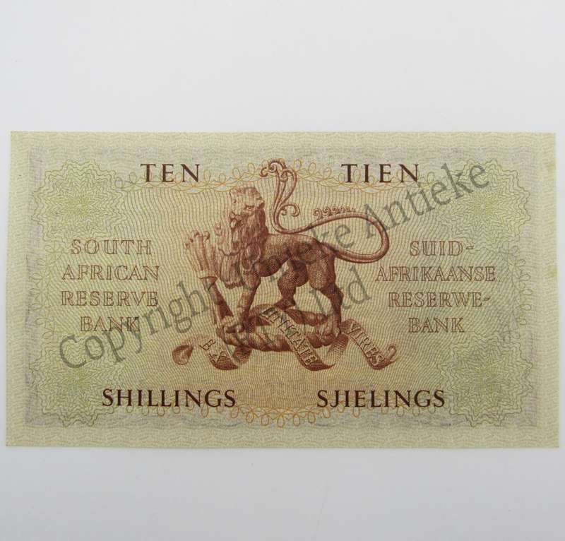 MH de Kock Ten Shillings 1950 - E/A - A32 - AU ( Uncirculated with 2 folds )