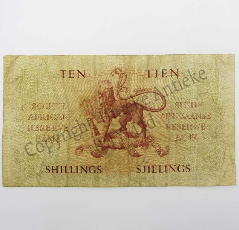 MH de Kock Ten Shillings 1958 - E/A - A169 - VF