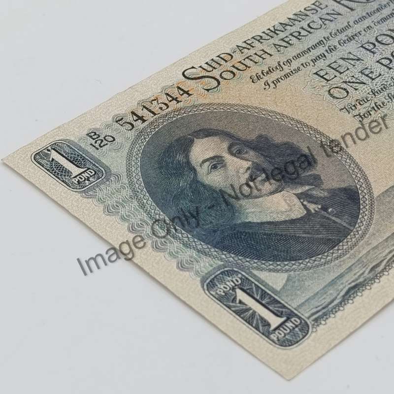 MH de Kock one pound 12-12-51 - B120 - AU with creases