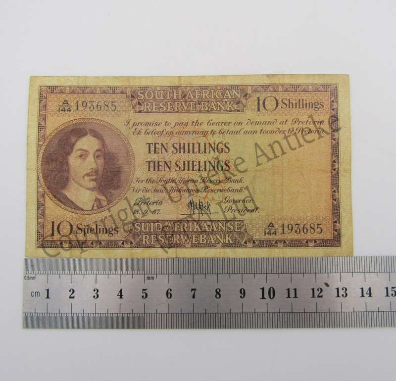 MH de Kock Ten Shillings 1957 - E/A - A144 - VF