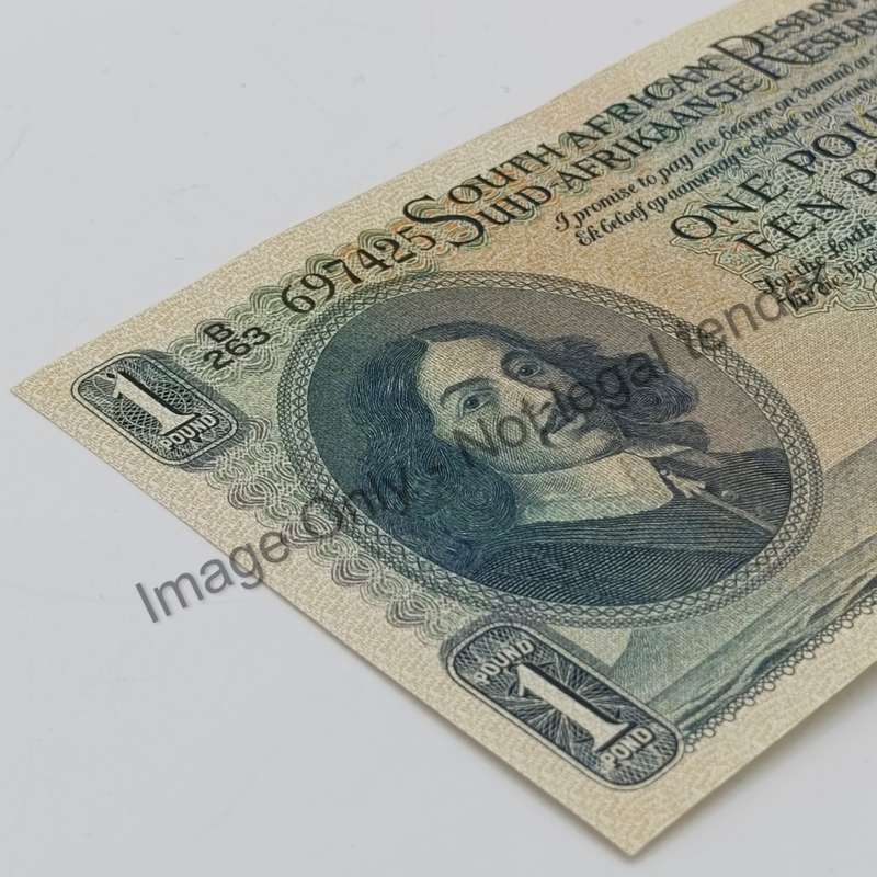 MH de Kock one pound 4-10-56 - E/A - B263 - UNC with slight creases