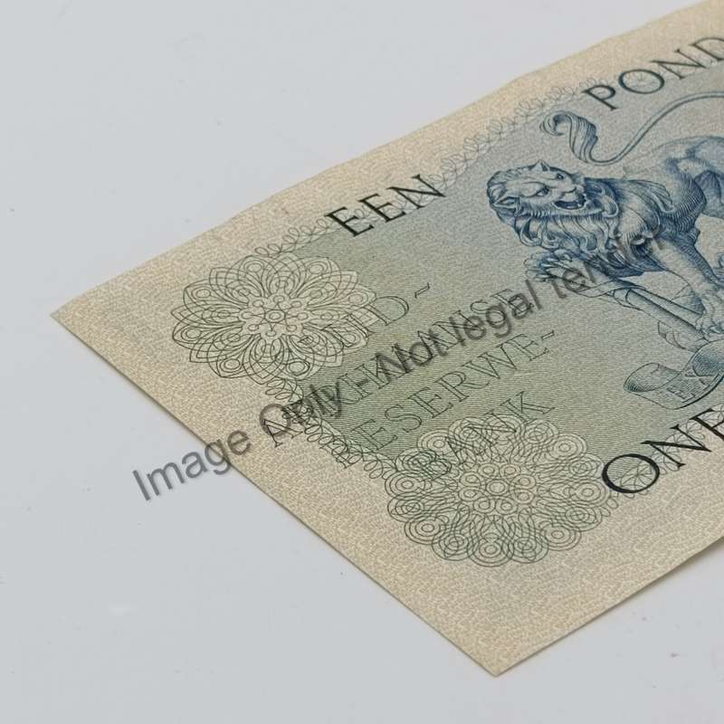 MH de Kock one pound 7-1-58 - A/E - B314 - UNC- some dents