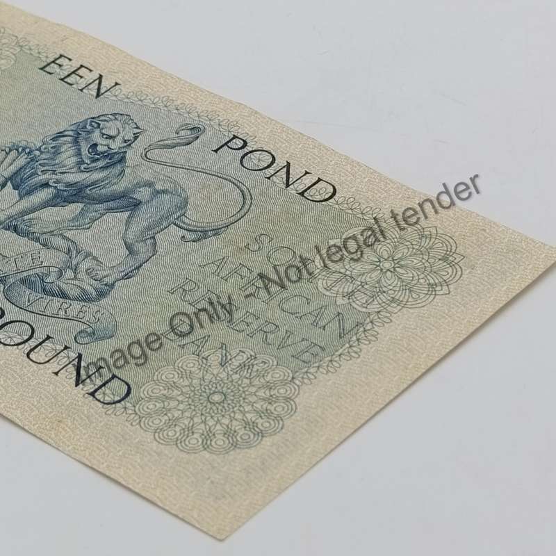 MH de Kock one pound 7-1-58 - A/E - B314 - UNC- some dents