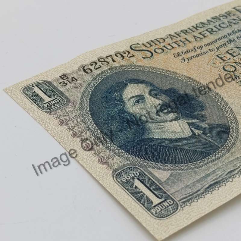 MH de Kock one pound 7-1-58 - A/E - B314 - UNC with some dents