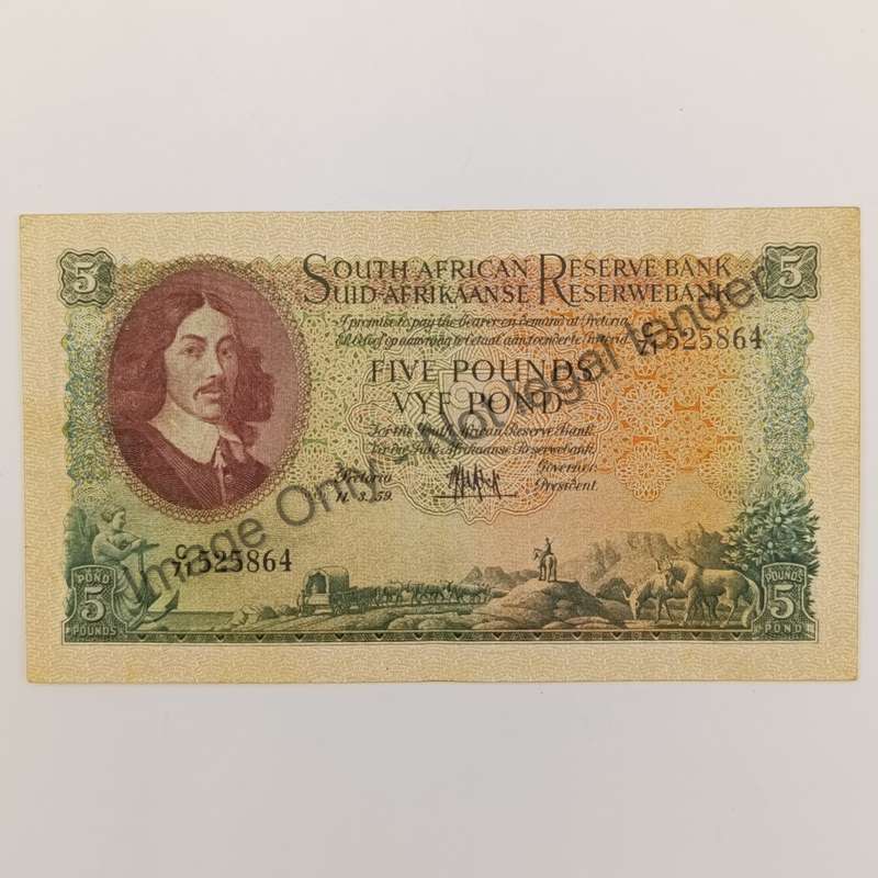MH de Kock 5 Pounds 11-3-59 - C71 - EF+