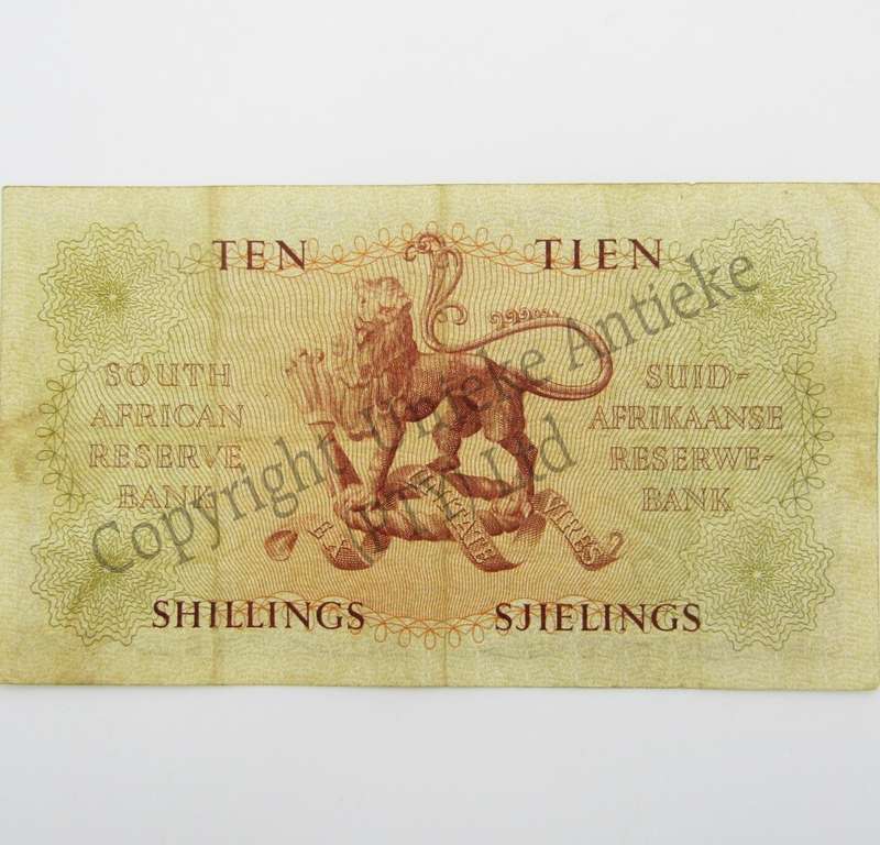 MH de Kock Ten Shillings 1959 - E/A - A176 - VF+