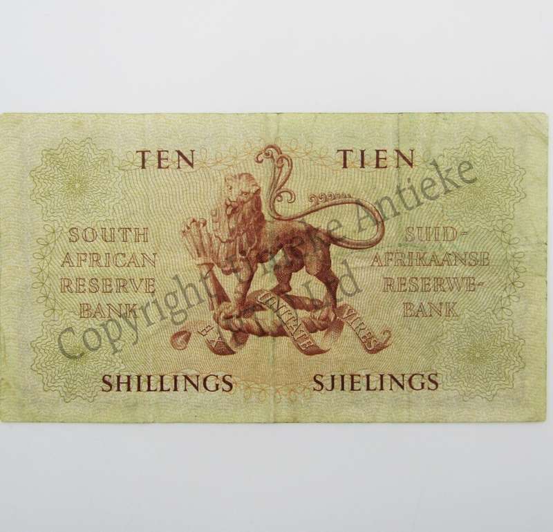 MH de Kock Ten Shillings 1957 - A/E - A145 - VF