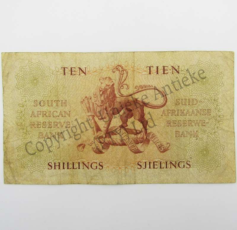 MH de Kock Ten Shillings 1959 - A/E - A171 - VF
