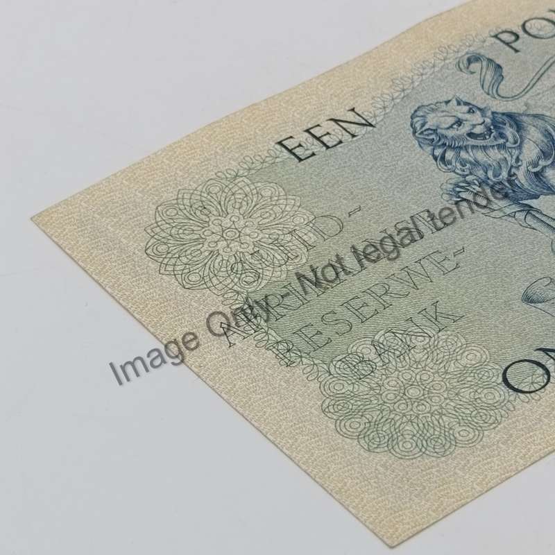 MH de Kock one pound 29-10-57 - B306 - A/E - UNC with dents
