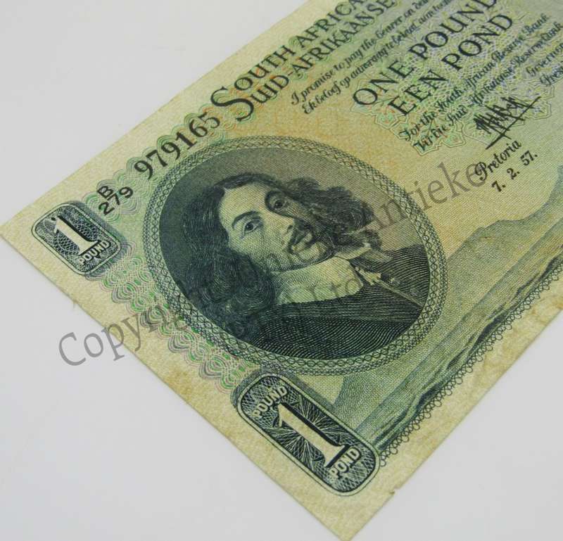 MH de Kock one pound 7-2-57 - B279 - EF