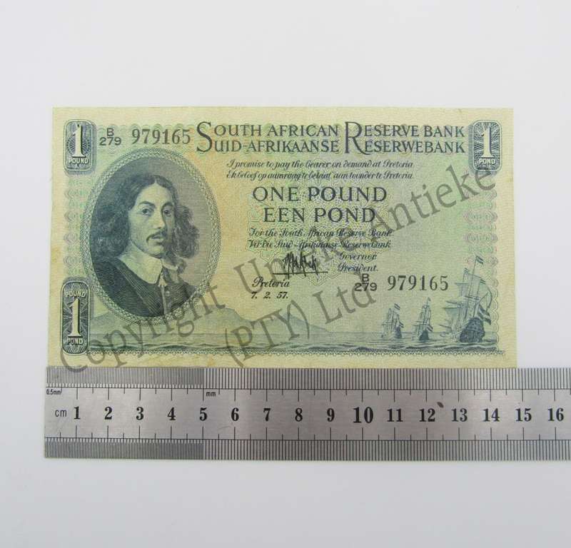 MH de Kock one pound 7-2-57 - B279 - EF
