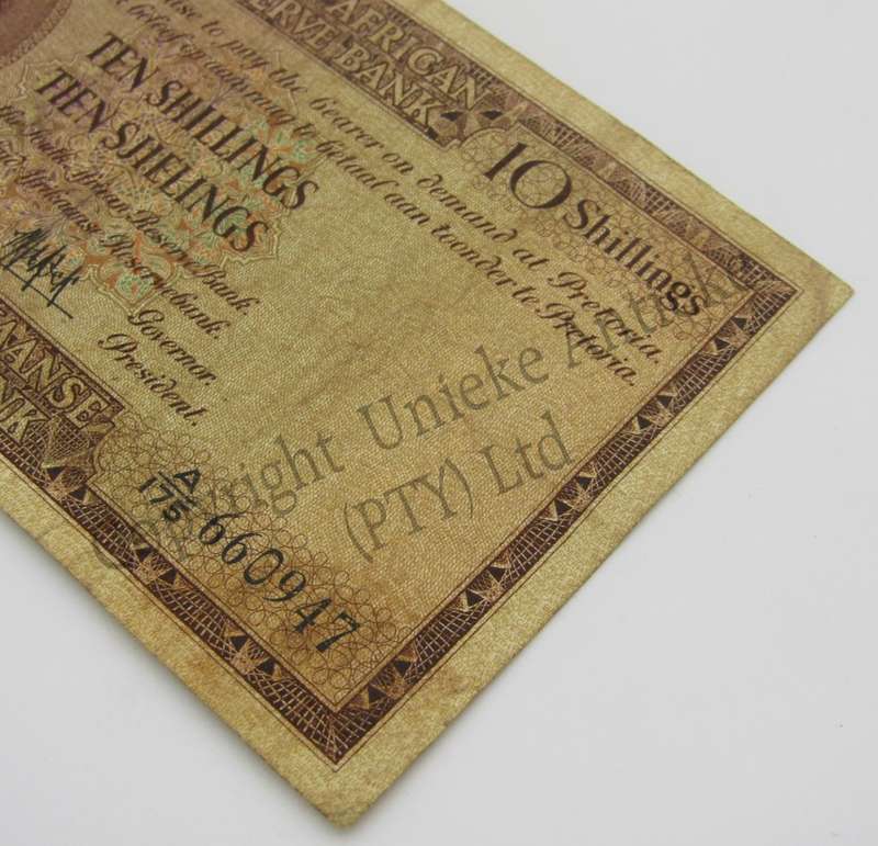 MH de Kock Ten Shillings 1959 - E/A - A175 - AVF