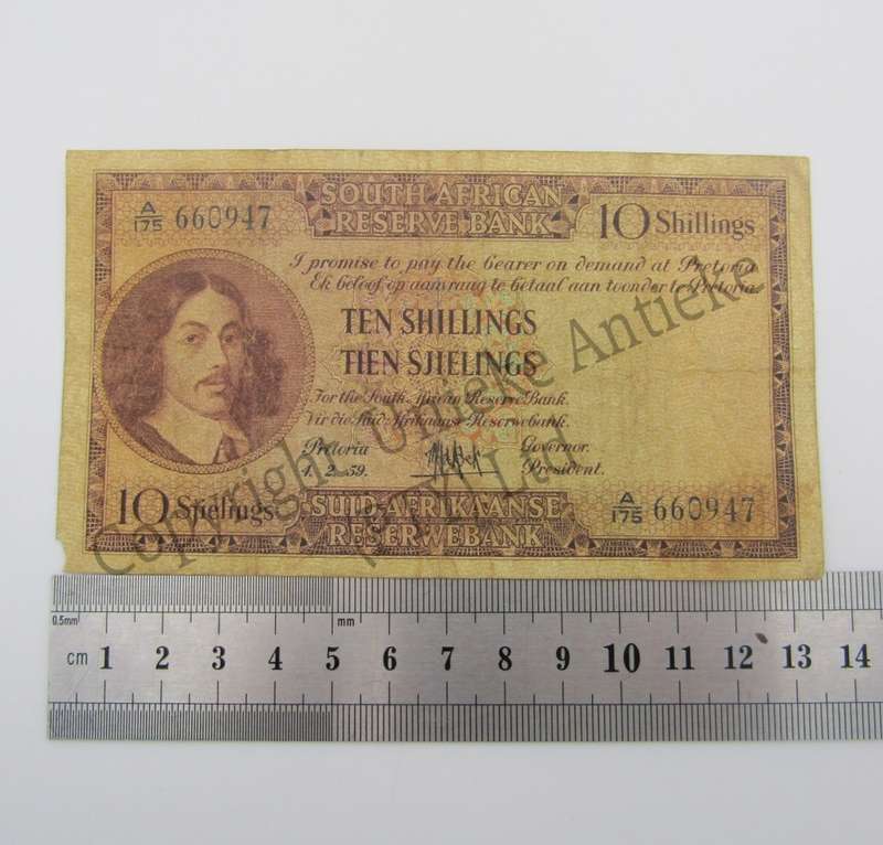 MH de Kock Ten Shillings 1959 - E/A - A175 - AVF