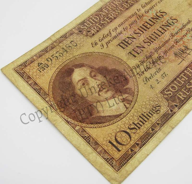 MH de Kock Ten Shillings 1957 - A/E - A139 - aVF