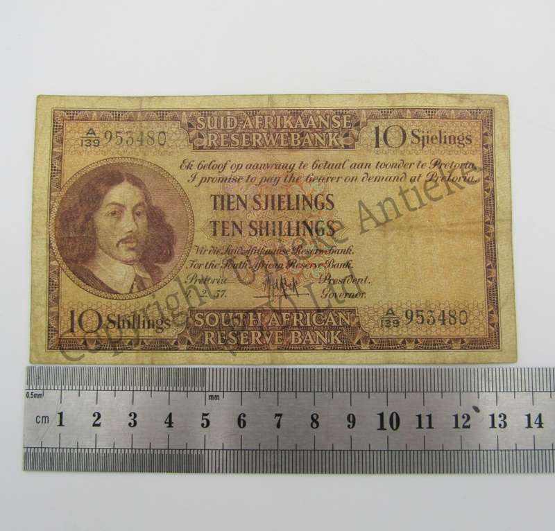 MH de Kock Ten Shillings 1957 - A/E - A139 - aVF