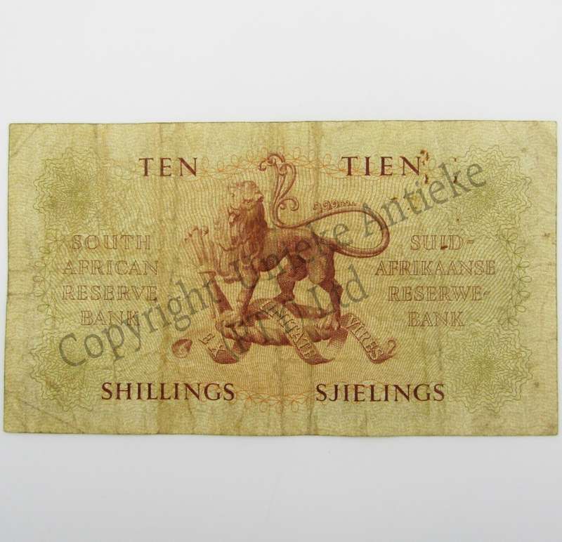 MH de Kock Ten Shillings 1958 - E/A - A162 - aVF