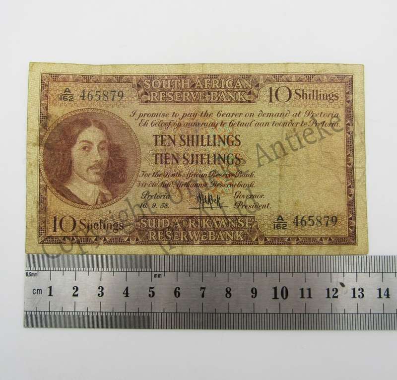 MH de Kock Ten Shillings 1958 - E/A - A162 - aVF