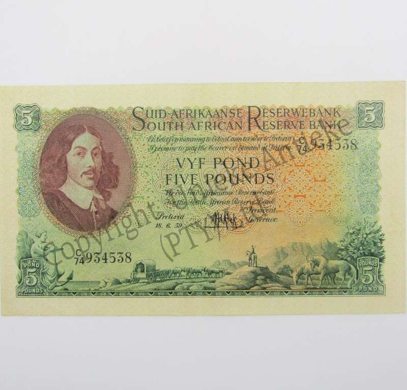 MH de Kock 5 pounds 18-6-59 - C74 - EF