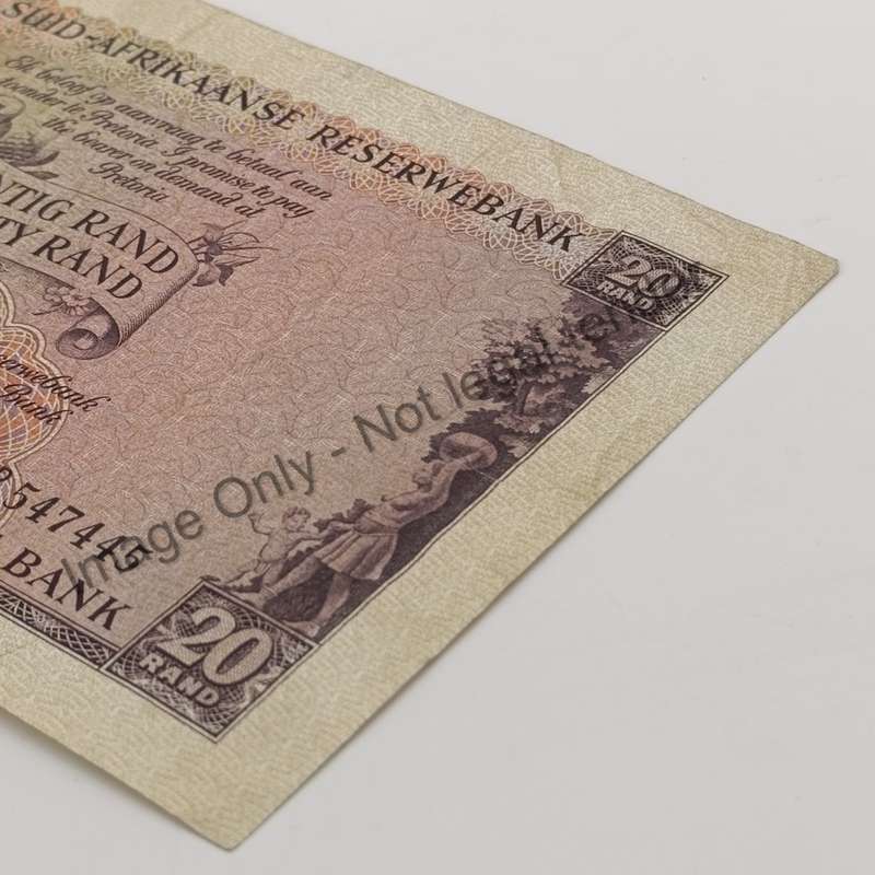 Rissik 1962 Twenty rand banknote D2 VF+