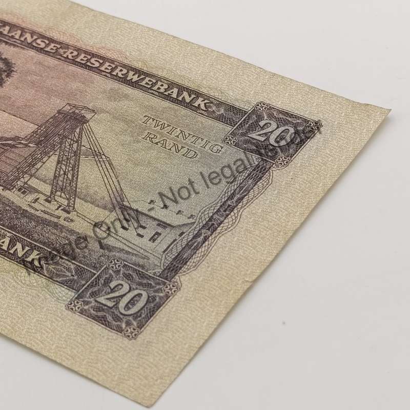 Rissik 1962 Twenty rand banknote D2 VF+