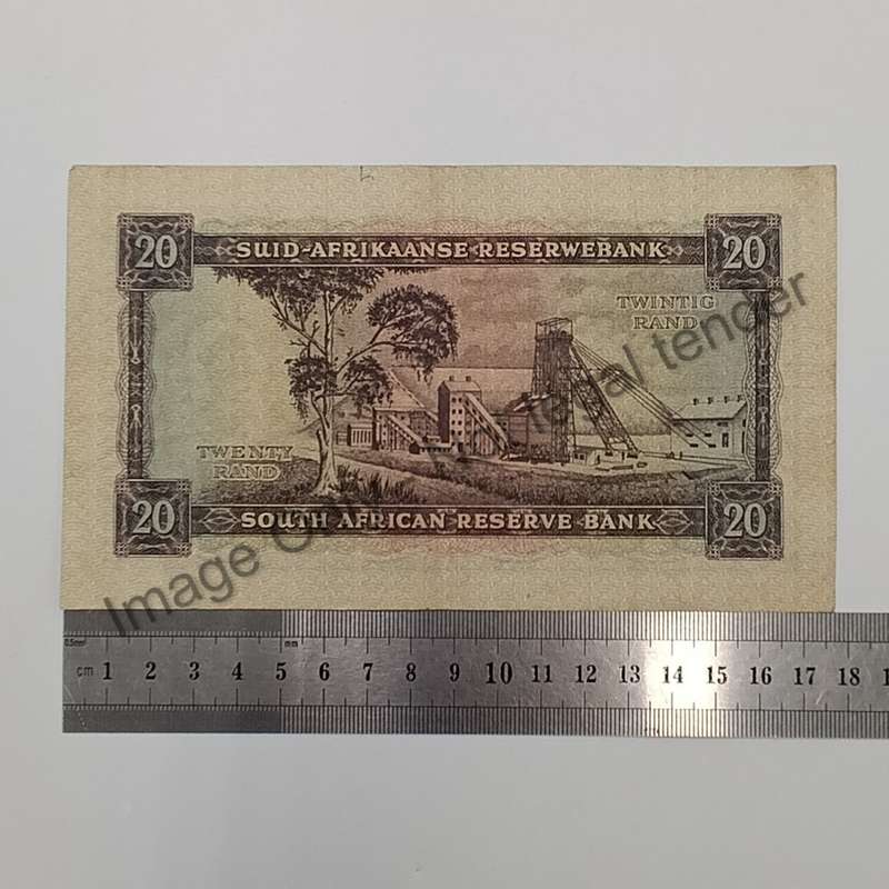 Rissik 1962 Twenty rand banknote D2 VF+