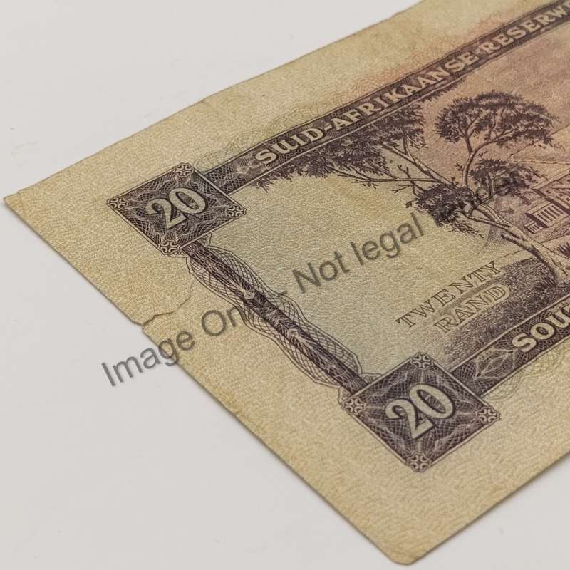 MH de Kock Twenty rand banknote D1 small tears & folds