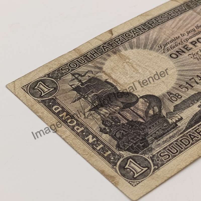 Postmus 17 April 1947 black one pound banknote